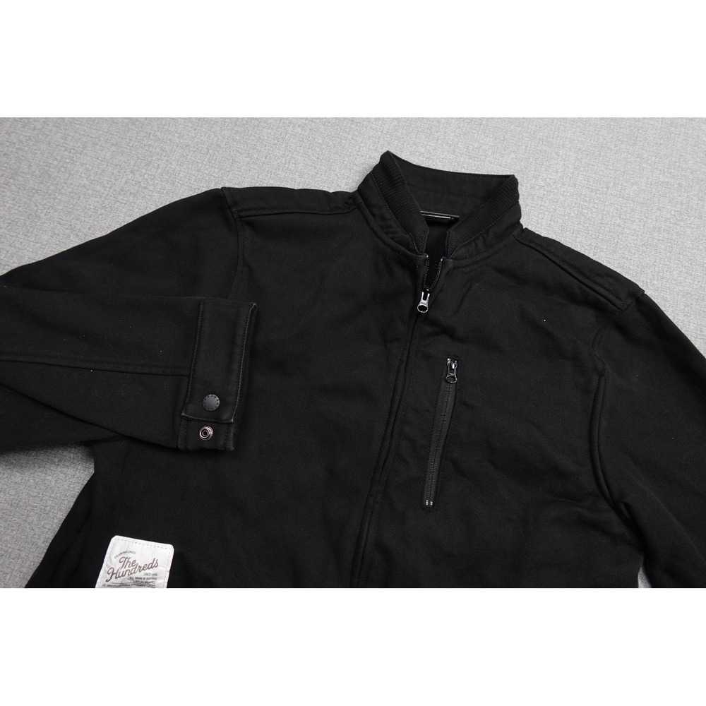 The Hundreds Jacket Mens Medium Black Full Zip Military Pockets Streetwear